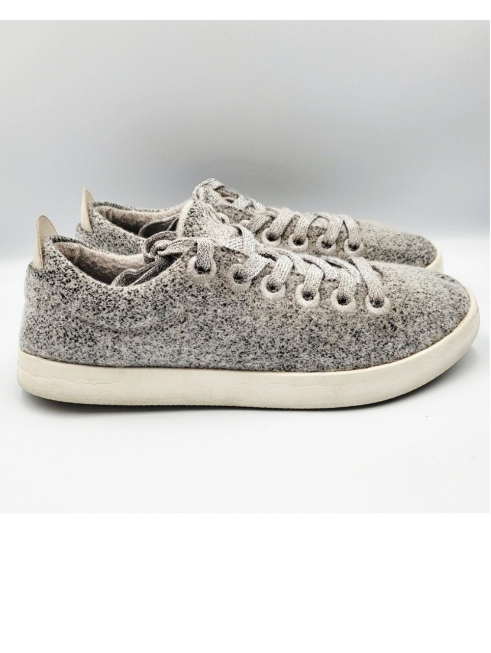 Allbirds Piper Light Gray Merino Wool White Soles Casual Sneakers Women's Size 7